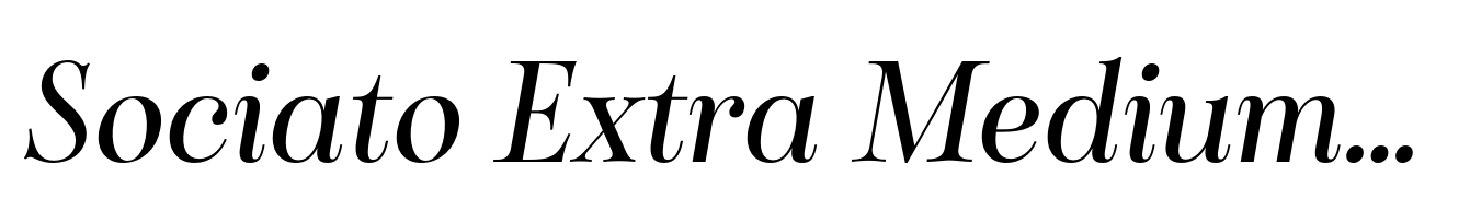 Sociato Extra Medium Italic